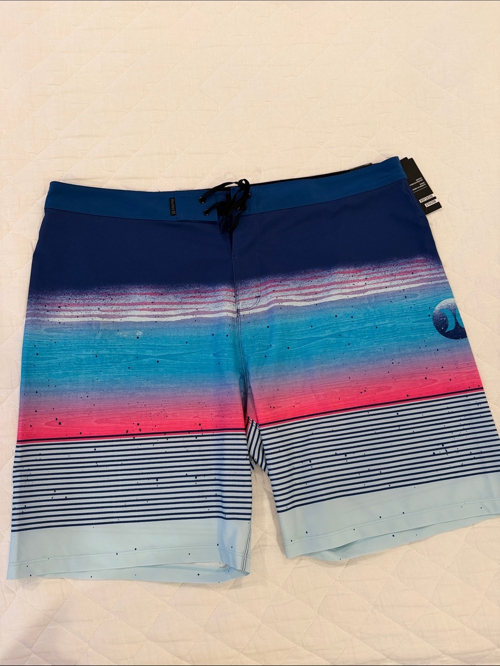Hurley Gradient Blue Teal & Pink Swim Board Shorts
